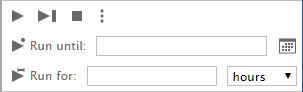 AnyLogic model window: Advanced execution controls