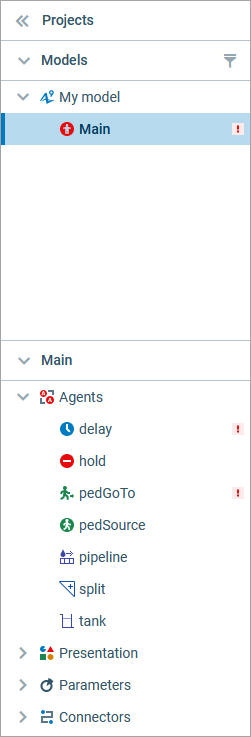 AnyLogic: Errors displayed in the projects view