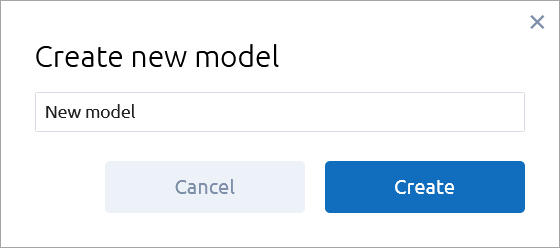 AnyLogic Cloud: The Create New Model dialog