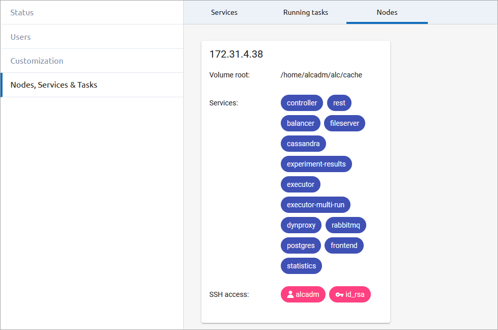 AnyLogic Cloud: The Nodes section