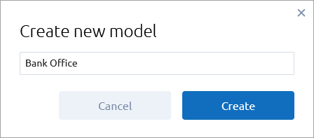 AnyLogic Cloud: The Create new model dialog box