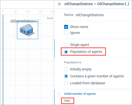 AnyLogic 9: Setting the population’s properties