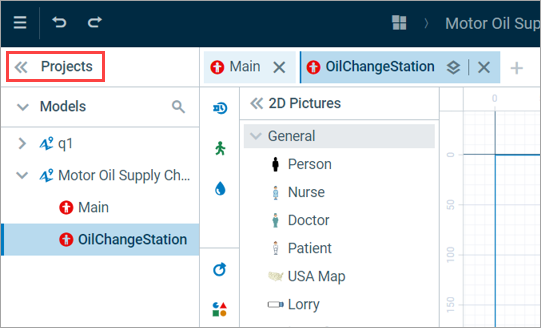 AnyLogic 9: The projects view