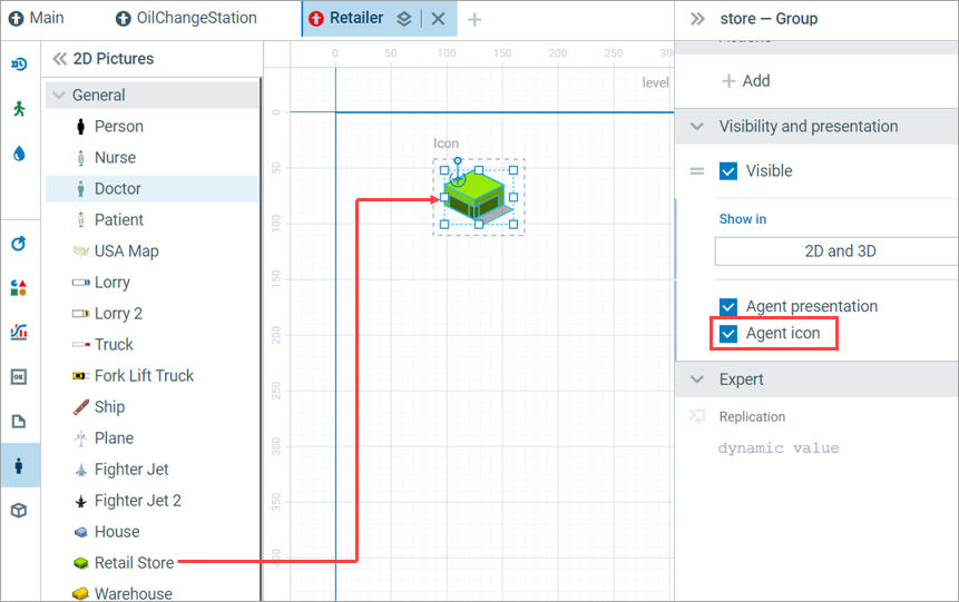 AnyLogic 9: Creating the Retailer agent