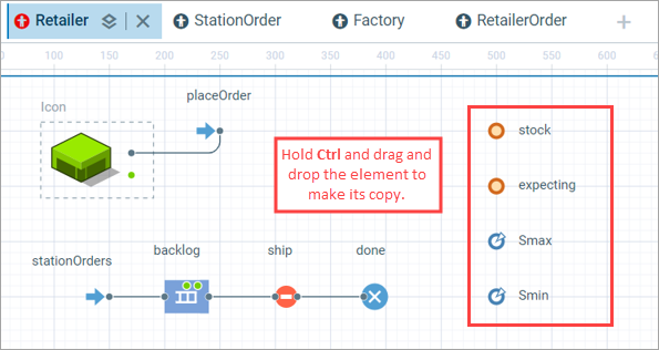 AnyLogic 9: The Retailer agent with variables and parameters