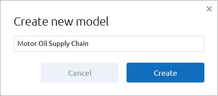 AnyLogic Cloud: The Create new model dialog box