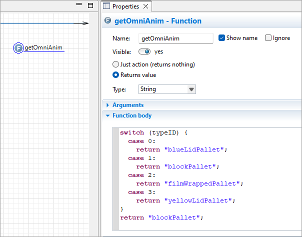 AnyLogic: The getOmniAnim function and its properties