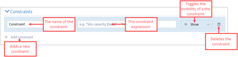 AnyLogic Cloud: Optimization experiment: Constraints