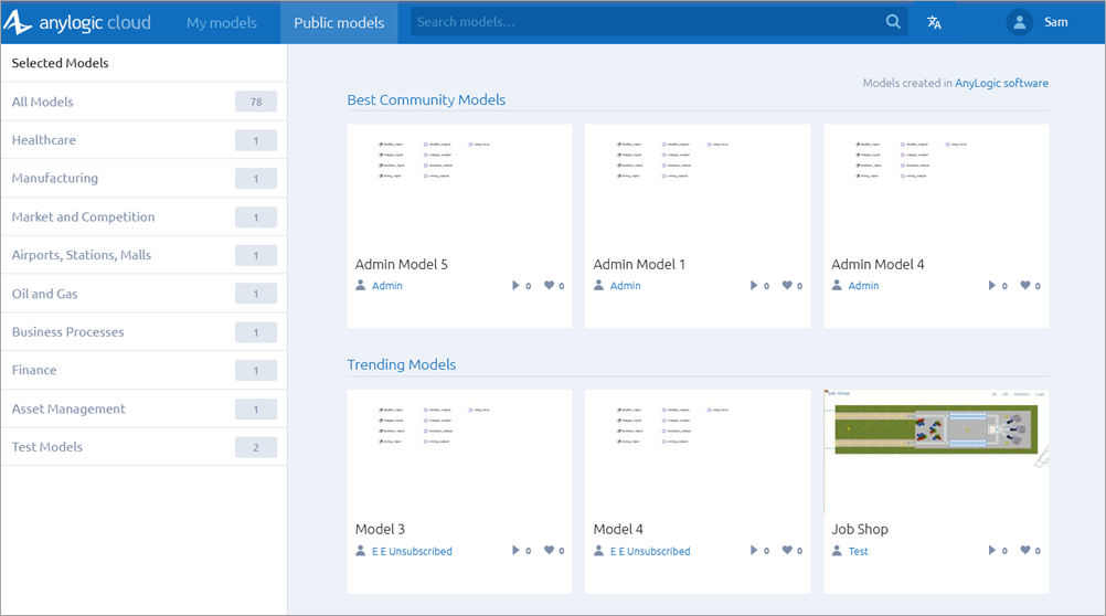 anylogic database