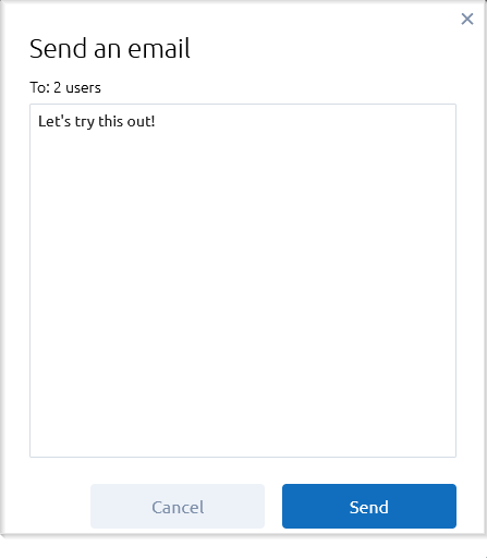 AnyLogic Cloud: The Send message dialog