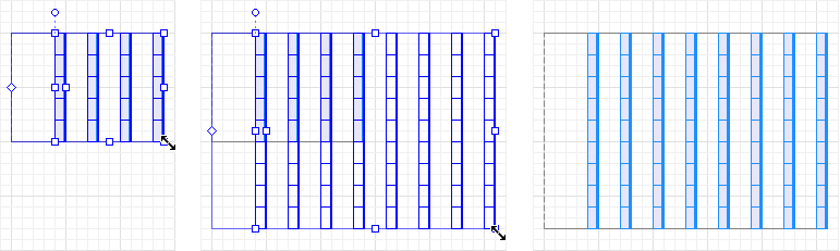 Drawing a storage based on dimensions