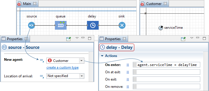 help anylogic tutorial sopedelay