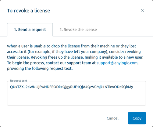 Team License Server: Revoking the user’s license
