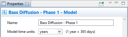 how to change the model time units in anylogic